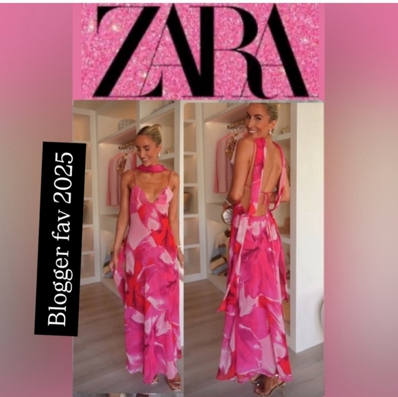 FOULARD PRINT LONG DRESS SIZE XS - Picture 12 of 13